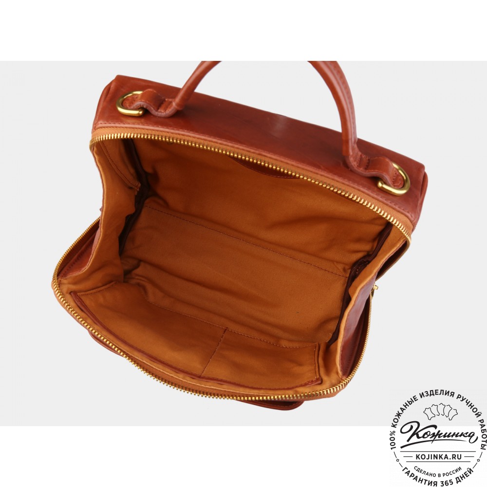 Женская кожаная сумка "Крис" (коньяк)